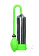 Ouch! Classic Penis Pump Glow In The Dark - Green