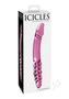 Icicles No. 57 Double-sided Textured Glass Dildo 9in - Pink